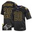 Nike Minnesota Vikings #28 Adrian Peterson Lights Out Black Mens Stitched NFL Elite Autographed Jersey