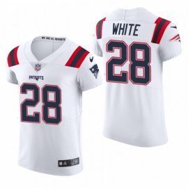 New England New England Patriots #28 James White Nike Mens White Team Color Mens Stitched NFL 2020 Vapor Untouchable Elite Jersey