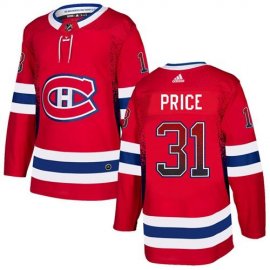 Adidas Montreal Canadiens #31 Carey Price Red Home Authentic Drift Fashion Stitched NHL Jersey