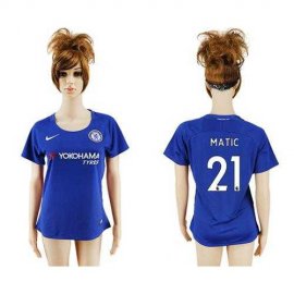 Womens Chelsea #21 Matic Home Soccer Club Jersey