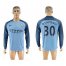Manchester City #30 Otamendi Home Long Sleeves Soccer Club Jersey