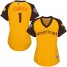 Houston Astros #1 Carlos Correa Gold 2016 All-Star American League Womens Stitched MLB Jersey
