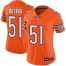 Nike Chicago Bears #51 Dick Butkus Orange Womens Stitched NFL Limited Rush Jersey