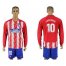 Atletico Madrid #10 Carrasco Home Long Sleeves Soccer Club Jersey