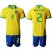 Brazil #2 Dani Alves Home Soccer Country Jersey