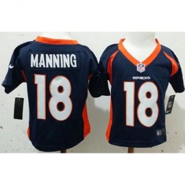 Toddler Nike Denver Broncos #18 Peyton Manning Navy Blue Alternate Stitched NFL Elite Jersey