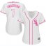 Chicago White Sox #7 Tim Anderson White/Pink Fashion Womens Stitched MLB Jersey