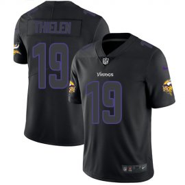 Nike Minnesota Vikings #19 Adam Thielen Black Mens Stitched NFL Limited Rush Impact Jersey