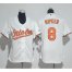 Baltimore Orioles #8 Cal Ripken White Home Womens Stitched MLB Jersey