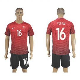 Turkey #16 Tufan Home Soccer Country Jersey