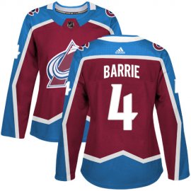 Adidas Colorado Avalanche #4 Tyson Barrie Burgundy Home Authentic Womens Stitched NHL Jersey