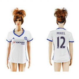 Womens Chelsea #12 Mikel Sec Away Soccer Club Jersey