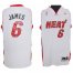 Revolution 30 Miami Heat 6 LeBron James White Swingman Jersey Cheap