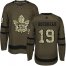 Adidas Toronto Maple Leafs #19 Bruce Boudreau Green Salute to Service Stitched NHL Jersey