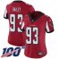 Nike Atlanta Falcons #93 Allen Bailey Red Team Color Womens Stitched NFL 100th Season Vapor Untouchable Limited Jersey