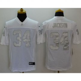 Nike Las Vegas Raiders #34 Bo Jackson White Mens Stitched NFL Limited Platinum Jersey