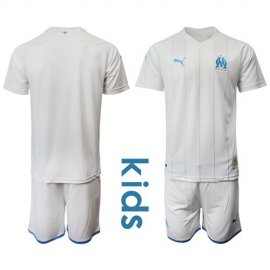 Marseille Blank Home Kid Soccer Club Jersey