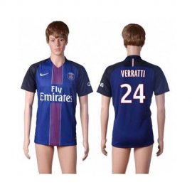 Paris Saint-Germain #24 Verratti Home Soccer Club Jersey