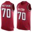 Nike Atlanta Falcons #70 Jake Matthews Red Team Color Mens Stitched NFL Limited Tank Top Jersey