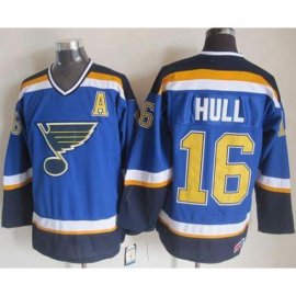 St. Louis Blues #16 Brett Hull Light Blue CCM Throwback Stitched NHL Jersey