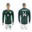 Mexico #14 Chicharito Home Long Sleeves Soccer Country Jersey