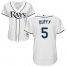 Tampa Bay Rays #5 Matt Duffy White Home Womens Stitched MLB Jersey