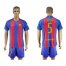 Barcelona #5 Sergio Home With Blue Shorts Soccer Club Jersey