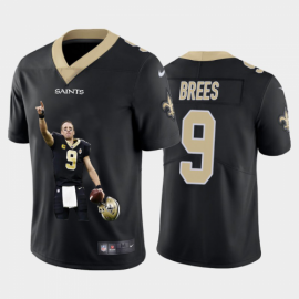 New Orleans New Orleans Saints #9 Drew Brees Mens Nike Player Signature Moves Vapor Limited NFL Jersey Black
