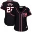 Washington Nationals #22 Juan Soto Navy Blue Alternate Womens Stitched MLB Jersey