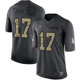 Nike Tennessee Titans #17 Ryan Tannehill Black Mens Stitched NFL Limited 2016 Salute To Service Jersey