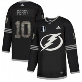 Adidas Tampa Bay Lightning #10 Corey Perry Black 2022 Stanley Cup Final Patch Authentic Classic Stitched Youth NHL Jersey Youth