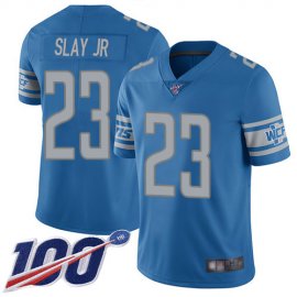 Nike Detroit Lions #23 Darius Slay Jr Blue Team Color Mens Stitched NFL 100th Season Vapor Limited Jersey
