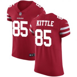 Nike San Francisco 49ers #85 George Kittle Red Team Color Mens Stitched NFL Vapor Untouchable Elite Jersey
