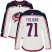 Adidas Columbus Blue Jackets #71 Nick Foligno White Road Authentic Womens Stitched NHL Jersey