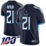 Nike Tennessee Titans #21 Malcolm Butler Navy Blue Team Color Mens Stitched NFL 100th Season Vapor Limited Jersey