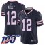 Nike Buffalo Bills #12 Jim Kelly Navy Mens Stitched NFL Limited Inverted Legend 100th Season Jersey