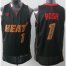 Miami Heat 1 Chris Bosh Black Swingman Jersey 2011 New Cheap