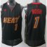Miami Heat 1 Chris Bosh Black Swingman Jersey 2011 New Cheap