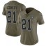 Nike Las Vegas Raiders #21 Gareon Conley Olive Womens Stitched NFL Limited 2017 Salute to Service Jersey