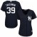 New York Yankees #39 Mike Tauchman Navy Blue Alternate Womens Stitched MLB Jersey