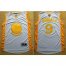 Golden State Warriors #9 Andre Iguodala White(Gold No.) Stitched NBA Jersey