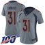 Nike Denver Broncos #31 Justin Simmons Gray Womens Stitched NFL Limited Inverted Legend 100th Season Jersey