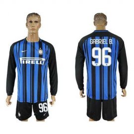 Inter Milan #96 Gabriel B. Home Long Sleeves Soccer Club Jersey