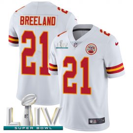 Nike Kansas City Chiefs #21 Bashaud Breeland White Super Bowl LIV 2020 Youth Stitched NFL Vapor Untouchable Limited Jersey