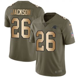 Nike Carolina Panthers #26 Donte Jackson Olive/Gold Mens Stitched NFL Limited 2017 Salute To Service Jersey