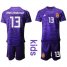 Spain #13 Arrizabalaga Purple Goalkeeper Kid Soccer Country Jersey