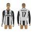 Juventus #17 Mandzukic Home Long Sleeves Soccer Club Jersey