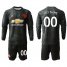 Manchester United Personalized Third Long Sleeves Soccer Club Jersey