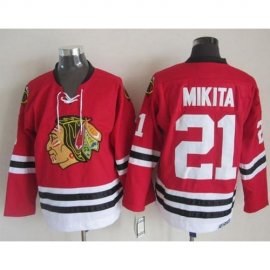 Chicago Blackhawks #21 Stan Mikita Stitched Red CCM Throwback NHL Jersey