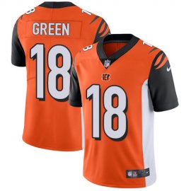 Nike Cincinnati Bengals #18 A.J. Green Orange Alternate Mens Stitched NFL Vapor Untouchable Limited Jersey